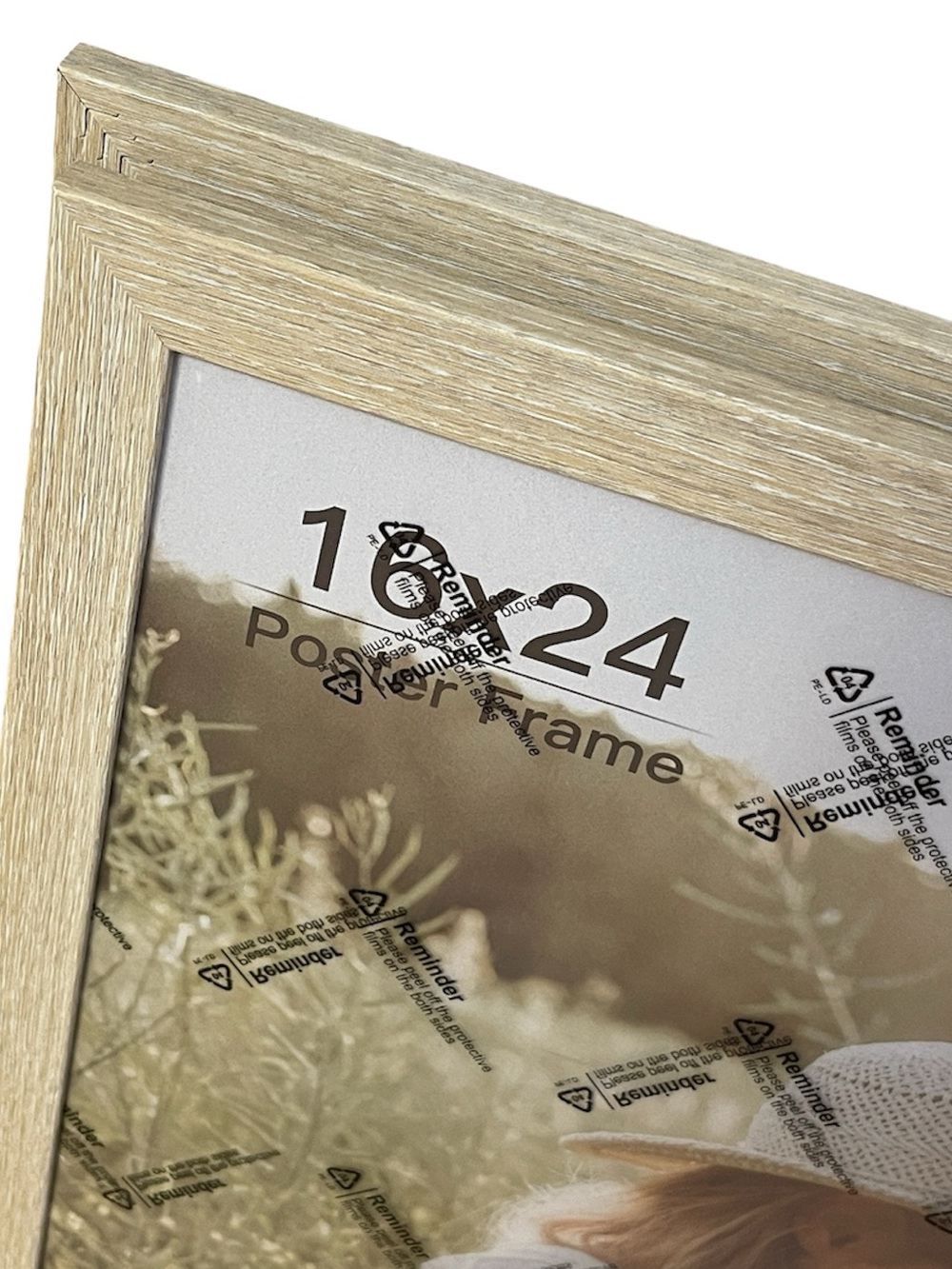 NEW Set of 2 16x24 Natural Wood Look Poster Picture Frames Plexiglass - Picture 5 of 5